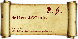 Melles Jázmin névjegykártya